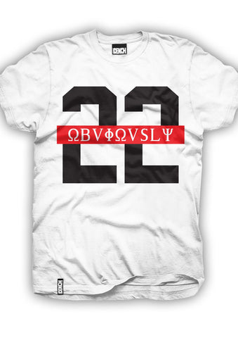 Dench 22 Obviously Red Strip Tee White